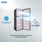 Haier 16 Cu Ft/E-Star Series/ HRF-438 EPB (Deepest Freeze +Direct Cool+ 1 Hour Icing Technology +Wide Voltage+ Glass Door) Black Colour/Refrigerator/ - Image 4